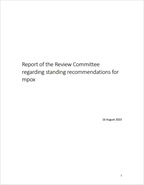 Thumbnail image of the Review Committee Report on mpox