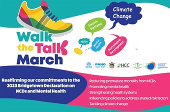 A poster for a walk to the talk march