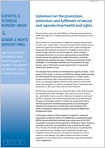 Statement on the promotion, protection and fulfilment of sexual and reproductive health and rights