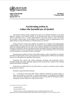 Accelerating action to reduce the harmful use of alcohol