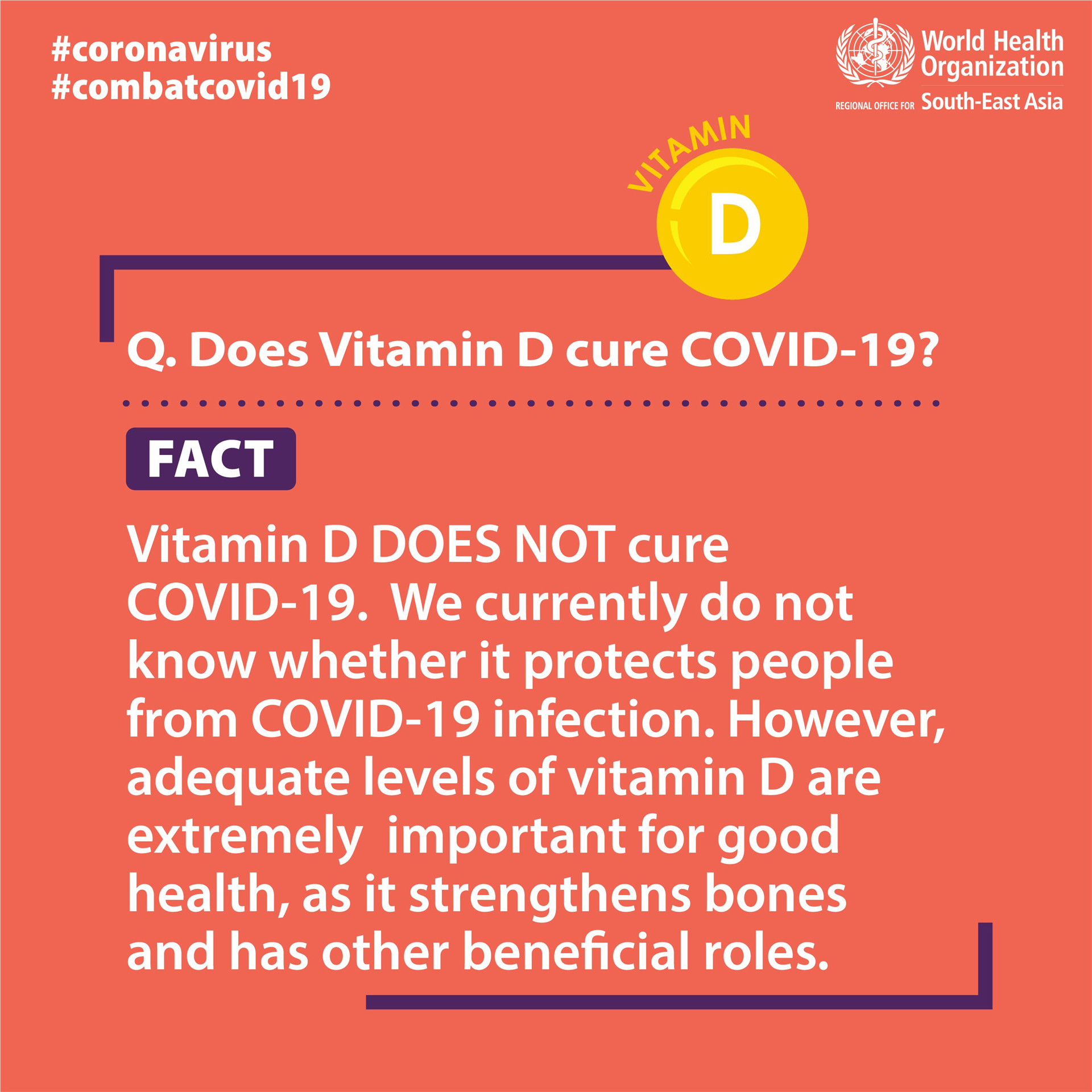Can Vitamin D cure COVID-19