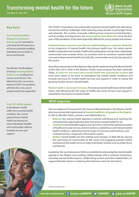 Transforming mental health for the future